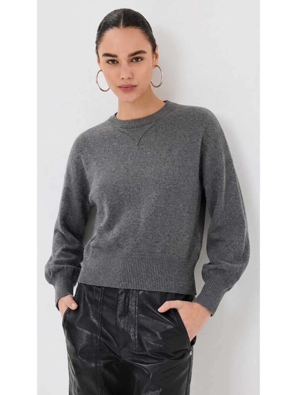 Isabel Marant Étoile Lucia Grey Cotton-Wool Blend Sweater Size 38 (US 6)